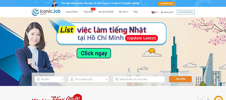 Trang web đăng tin tuyển dụng Iconicjob