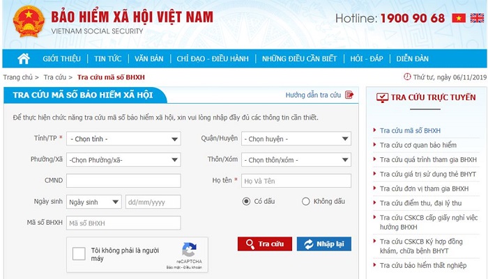 C&aacute;ch tra cứu m&atilde; số bảo hiểm x&atilde; hội qua số chứng minh nh&acirc;n d&acirc;n