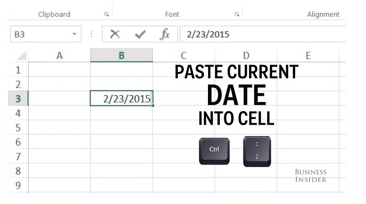 c&aacute;c ph&iacute;m tắt trong Excel 