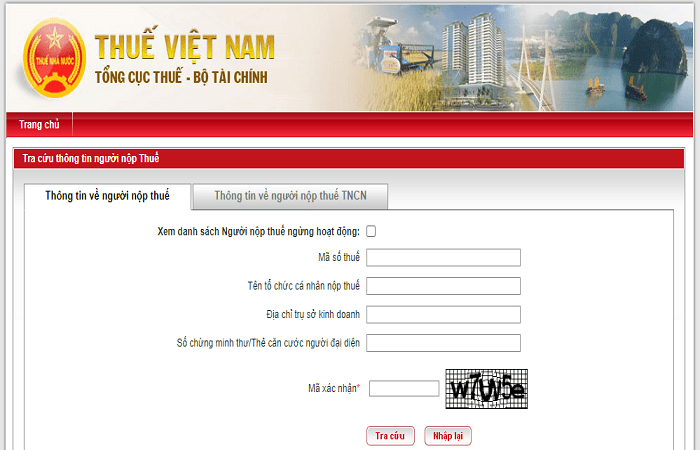 tra cứu m&atilde; số thuế hộ kinh doanh