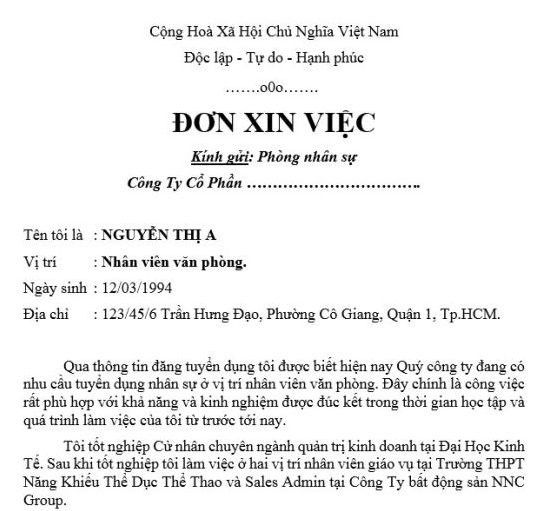 Những mẫu thư ứng tuyển chuyên nghiệp khiến doanh nghiệp chú ý đến bạn