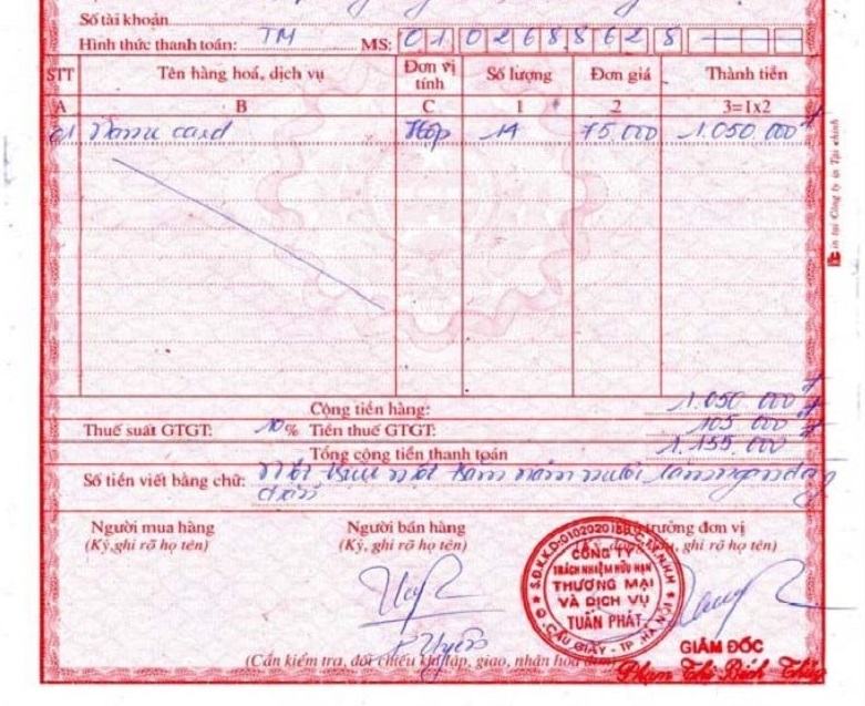 Ch&uacute; &yacute; khi xuấ h&oacute;a đơn đỏ