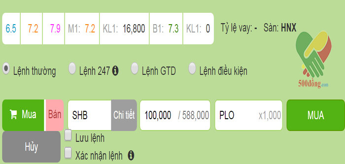 C&aacute;ch đặt lệnh PLO