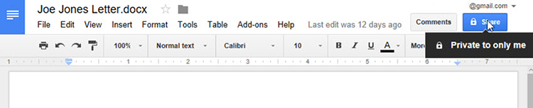 thực hiện chia sẻ google docs