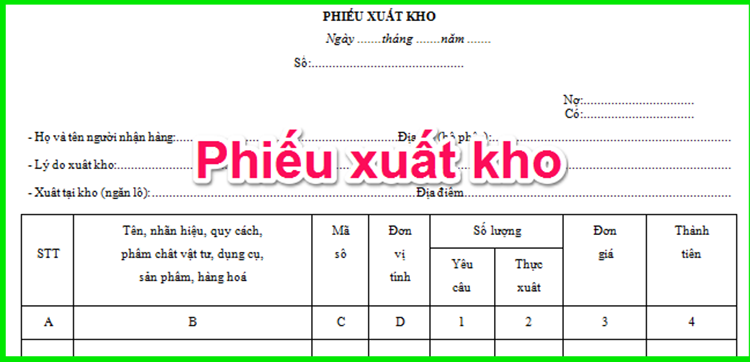 phiếu xuất kho