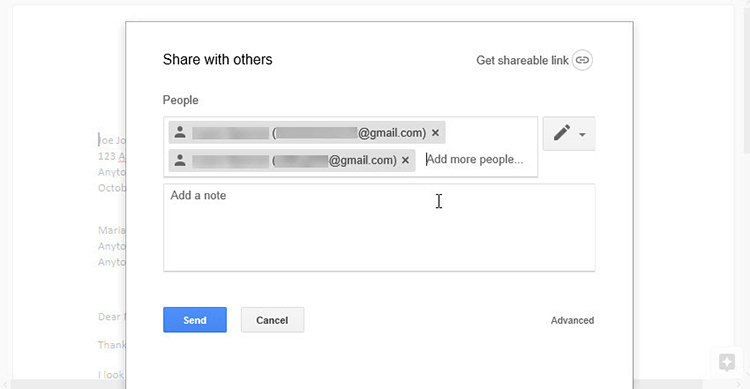 nhập th&ocirc;ng tin google docs