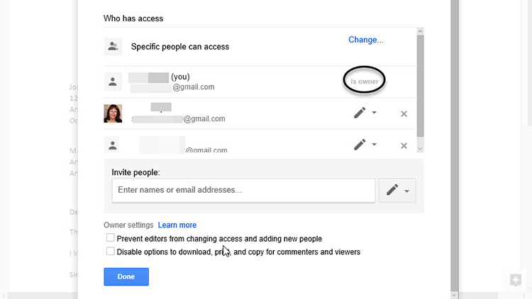 chia sẻ một t&agrave;i liệu trong Google Docs