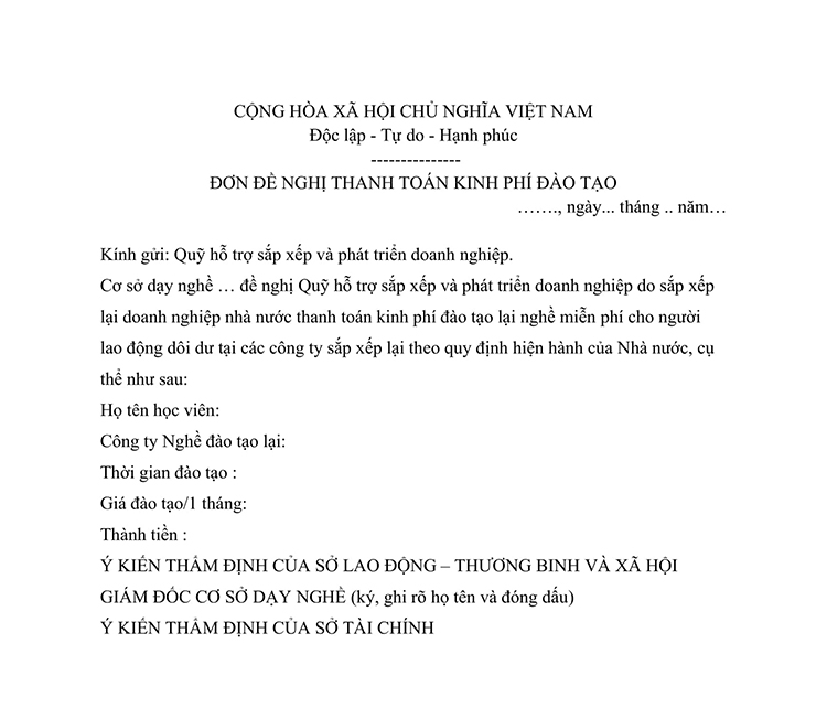 mẫu đề nghị thanh to&aacute;n 2 