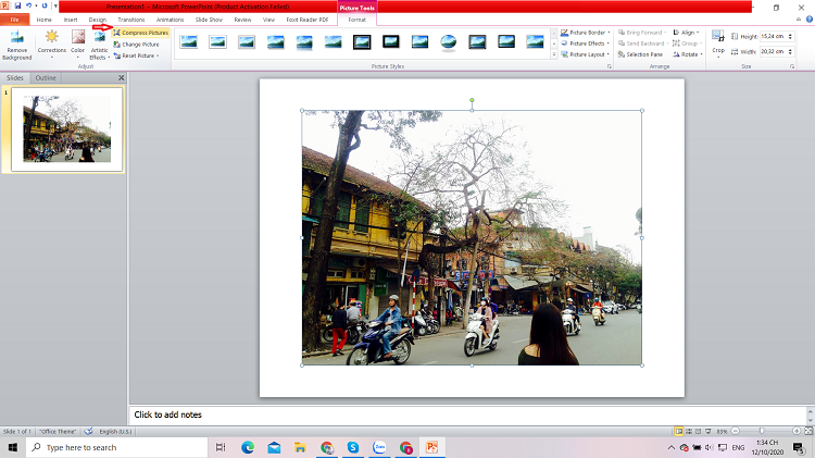 n&eacute;n ảnh trong powerpoint 