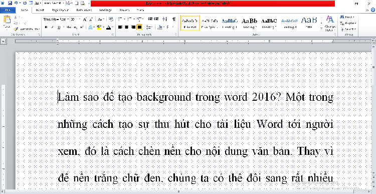 Kết quả sau khi ch&egrave;n hoa văn 