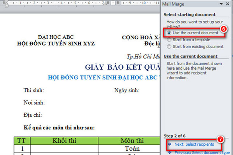 chọn n&uacute;t hiển thị