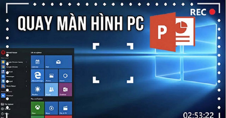 Cách quay màn hình máy tính bằng powerpoint