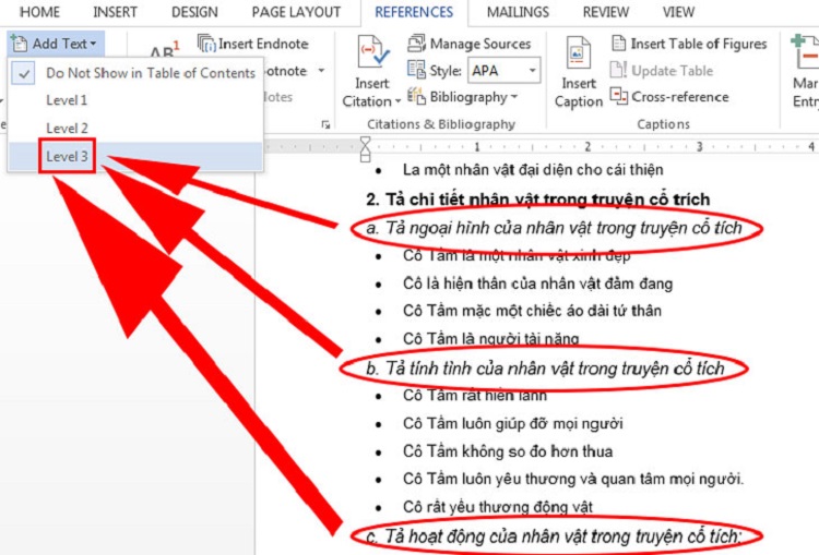 C&aacute;ch l&agrave;m mục lục trong word