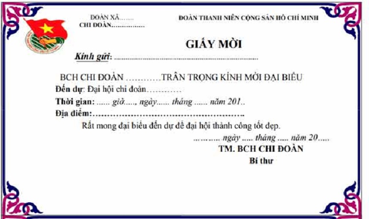 Mẫu giấy mời đẹp