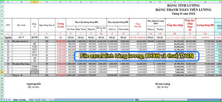 Mẫu bảng lương l&agrave; g&igrave;