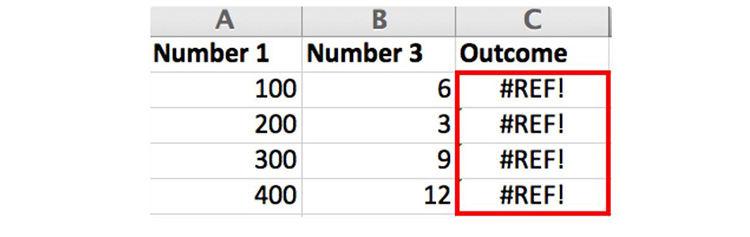 Excel sẽ lập tức b&aacute;o lỗi