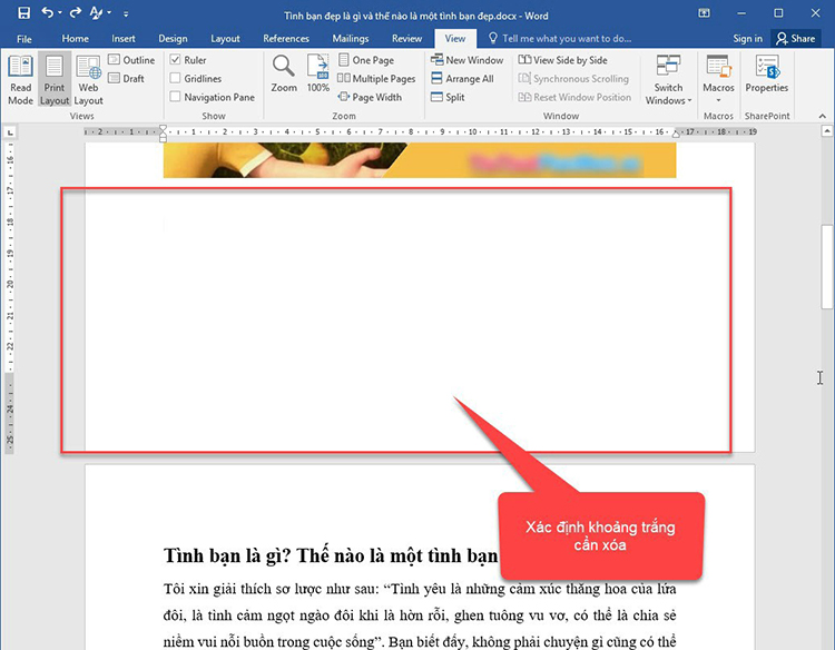 Nguy&ecirc;n tắc về c&aacute;c c&aacute;ch x&oacute;a trang trắng trong word