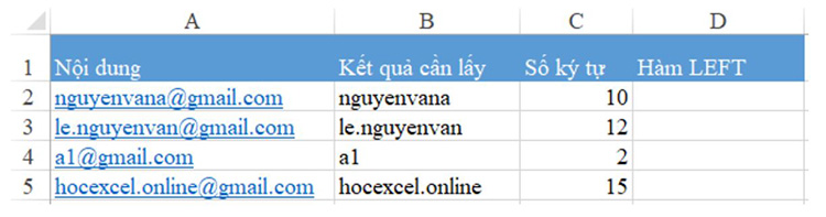 H&agrave;m Left kết hợp với h&agrave;m Search