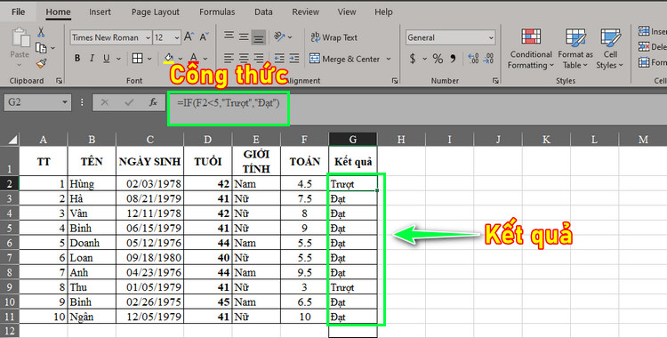 H&agrave;m IF trong excel 1