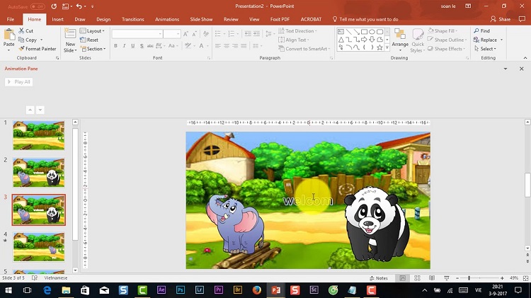 tạo hiệu ứng hoạt h&igrave;nh tr&ecirc;n powerpoint