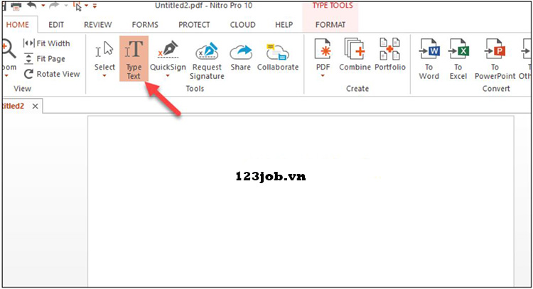 nhập văn bản như đối với word