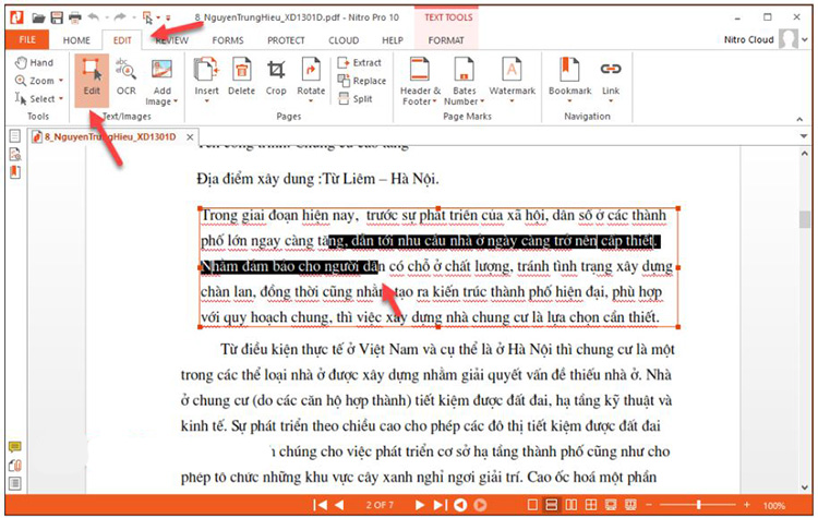 x&oacute;a chữ trong file PDF
