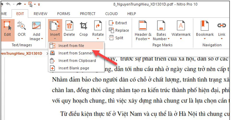 chọn file PDF trong m&aacute;y t&iacute;nh