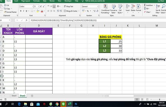 C&aacute;ch sử dụng h&agrave;m ISNA trong Excel