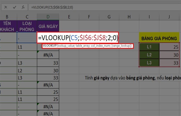 Sử dụng h&agrave;m Vlookup để lấy ra những dữ liệu cần thiết