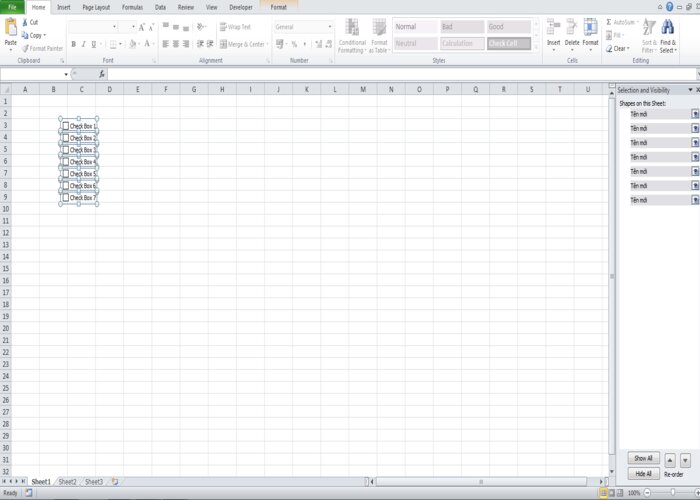 Hướng dẫn c&aacute;ch tick dấu checkbox trong Microsoft Excel