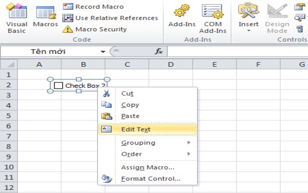  Hướng dẫn c&aacute;ch thay đổi ch&uacute; th&iacute;ch của checkbox