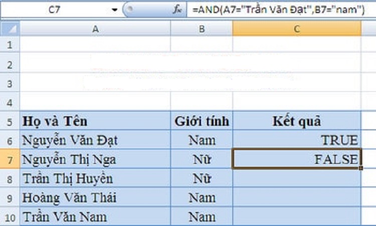 Giải đáp thắc mắc: Trong Excel có bao nhiêu hàm logic nào?