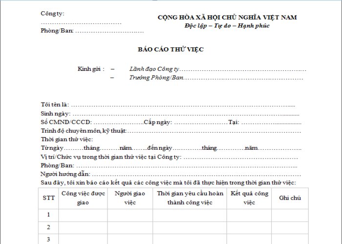 C&aacute;ch viết b&aacute;o c&aacute;o thử việc hiệu quả m&agrave; bạn kh&ocirc;ng n&ecirc;n bỏ qua