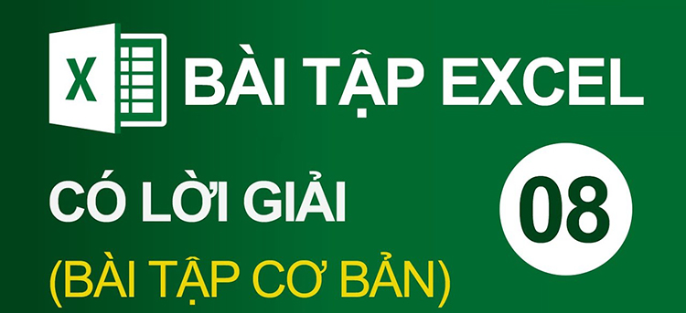 b&agrave;i tập excel cơ bản 