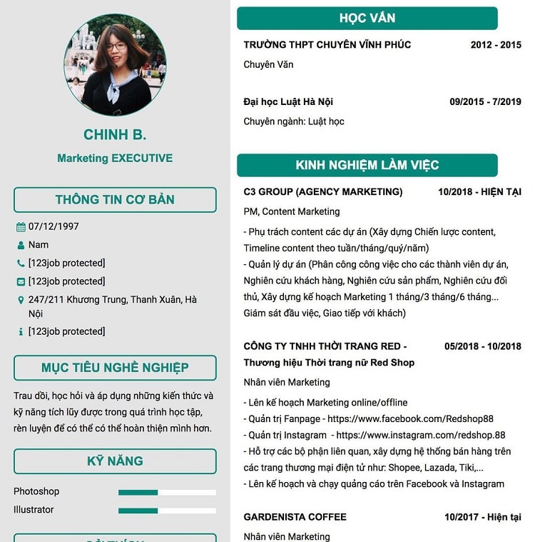 mẫu cv