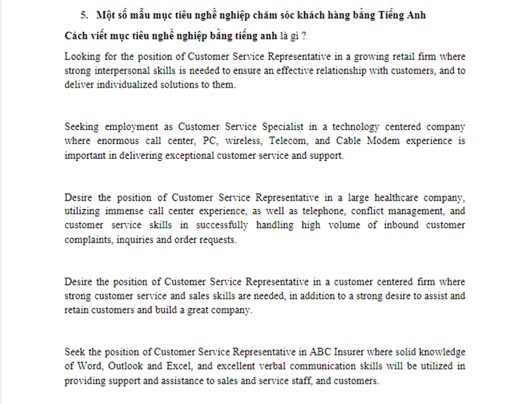 muc ti&ecirc;u nghề nghiệp 2
