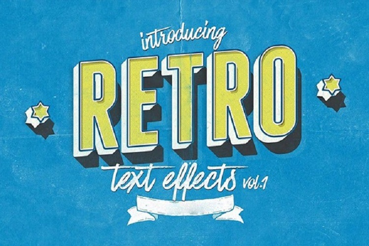 font chữ kiểu retro