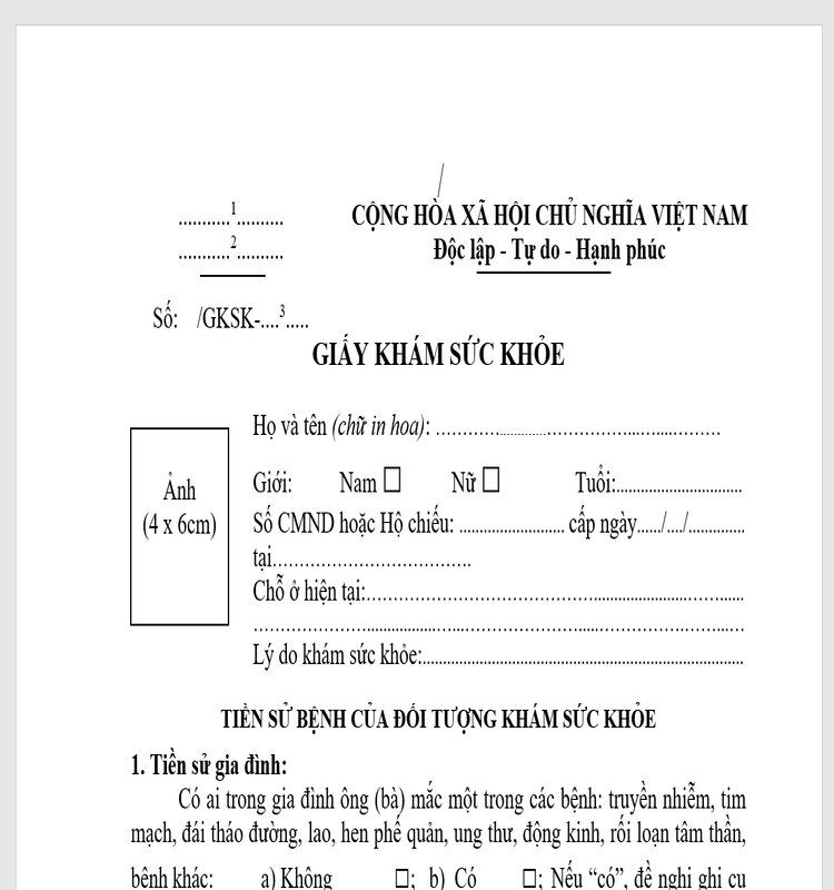 Giấy kh&aacute;m sức khỏe l&agrave; g&igrave;?