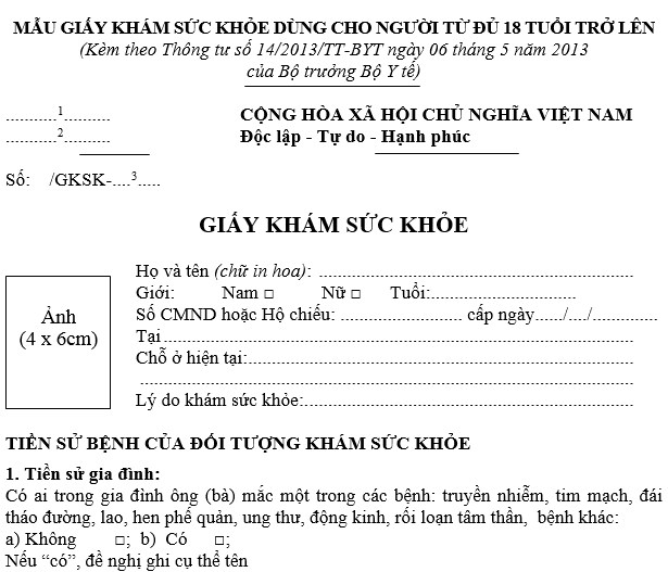 Mẫu giấy khám sức khỏe khi xin việc và những lưu ý bạn cần biết mới nhất