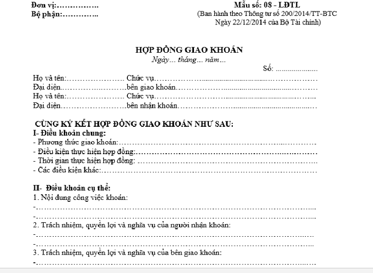 c&aacute;ch lập mẫu hợp đồng giao kho&aacute;n