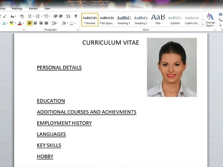 B&iacute; quyết viết CV tr&ecirc;n Word