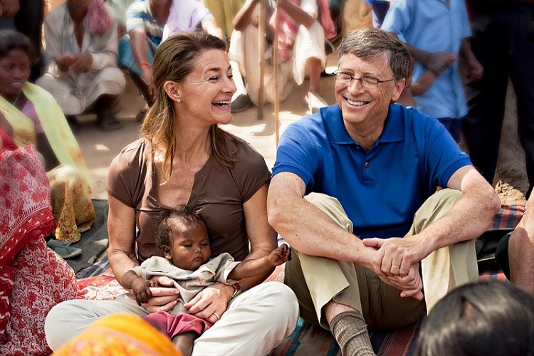 Vợ chồng tỷ ph&uacute; Bill Gates 