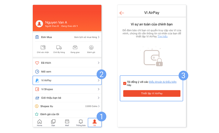 Các ngân hàng Việt Nam liên kết với ví Airpay