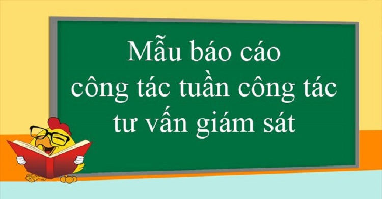 Tham khảo mẫu báo cáo tuần tư vấn giám sát chi tiết nhất