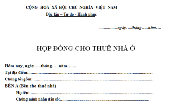 Mẫu hợp đồng thu&ecirc; nh&agrave; ở l&agrave; g&igrave;?