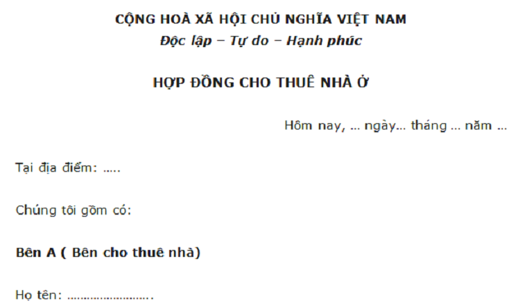 Những lưu &yacute; về mẫu hợp đồng thu&ecirc; nh&agrave;
