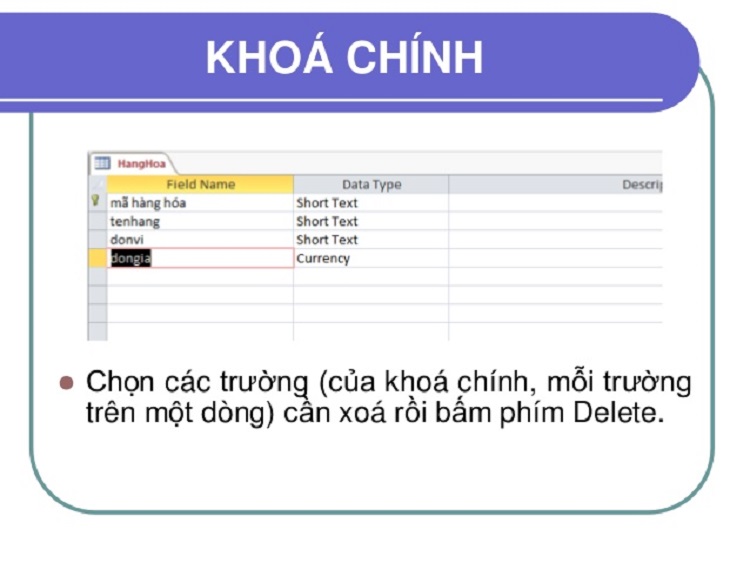 V&ocirc; hiệu h&oacute;a kh&oacute;a ch&iacute;nh trong cơ sở dữ liệu SQL Server