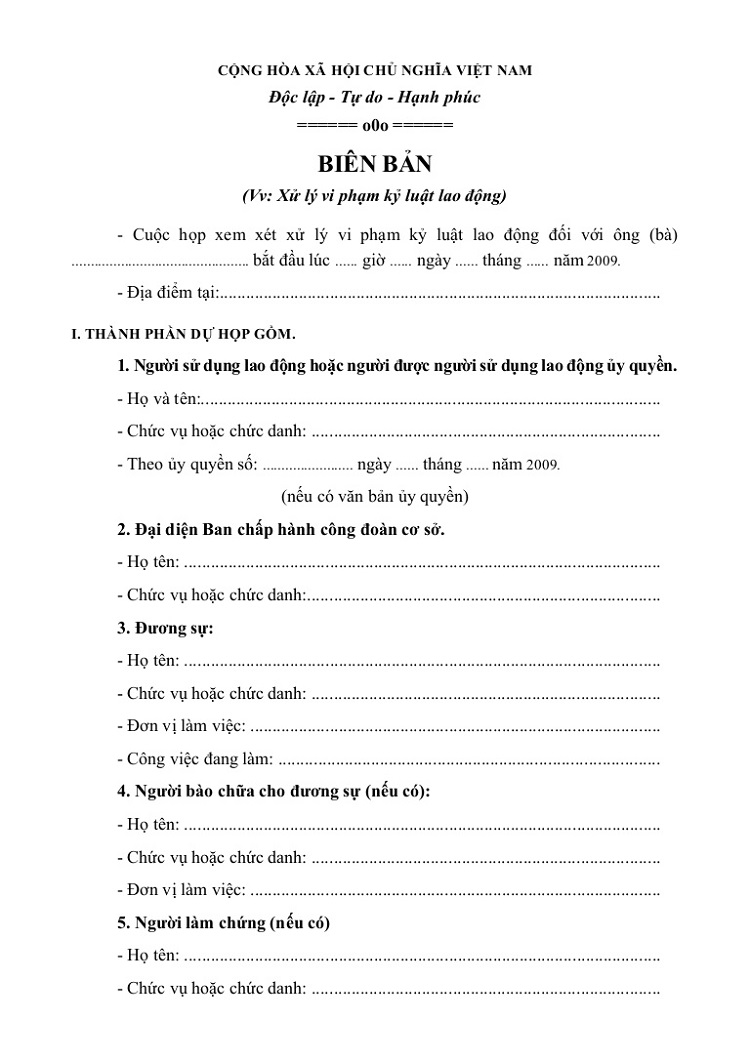 Hướng dẫn cách viết biên bản kỷ luật nhân viên chính xác nhất