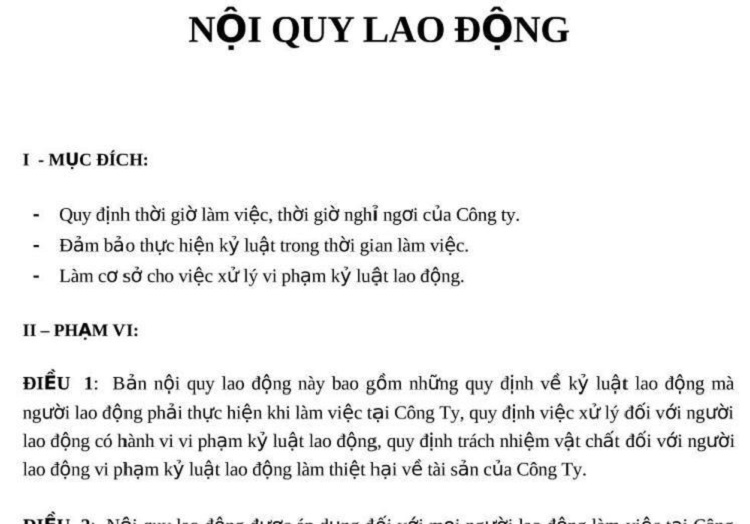 Quy trình xử lý kỷ luật lao động