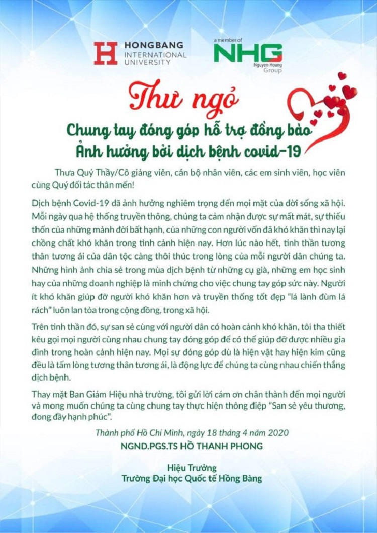 Mẫu thư ngỏ xin tài trợ kinh phí
